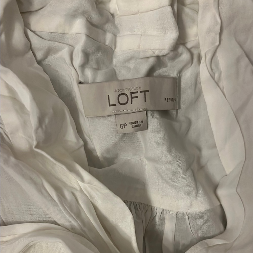 Loft 6P White and Gold Dress - Picture 2 of 4